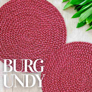 burgundy placemats